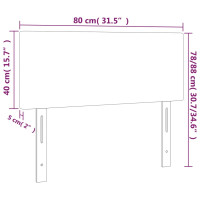 Miniatyr av produktbild för Sänggavel taupe 80x5x78/88 cm tyg