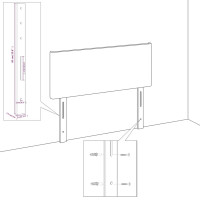 Produktbild för Huvudgavlar 2 st mörkbrun 72x5x78/88 cm tyg