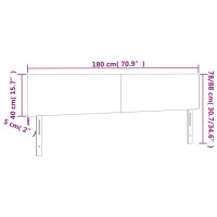 Produktbild för Huvudgavlar 2 st svart 90x5x78/88 cm tyg