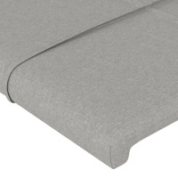 Produktbild för Sänggavel ljusgrå 80x5x78/88 cm tyg