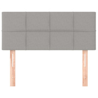 Produktbild för Sänggavel ljusgrå 100x5x78/88 cm tyg