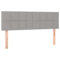 Produktbild för Sänggavlar ljusgrå 144x5x78/88 cm tyg