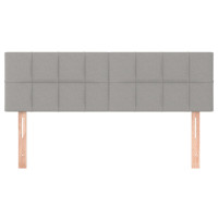Produktbild för Sänggavlar ljusgrå 144x5x78/88 cm tyg