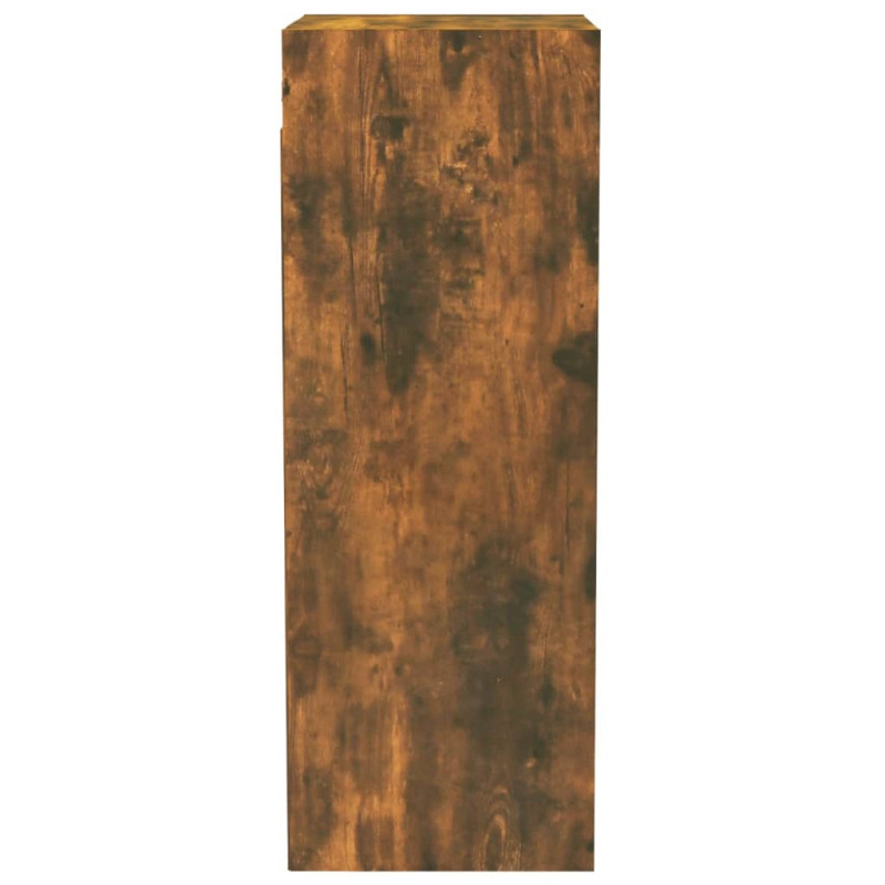 Produktbild för Väggskåp rökfärgad ek 34,5x32,5x90 cm konstruerat trä