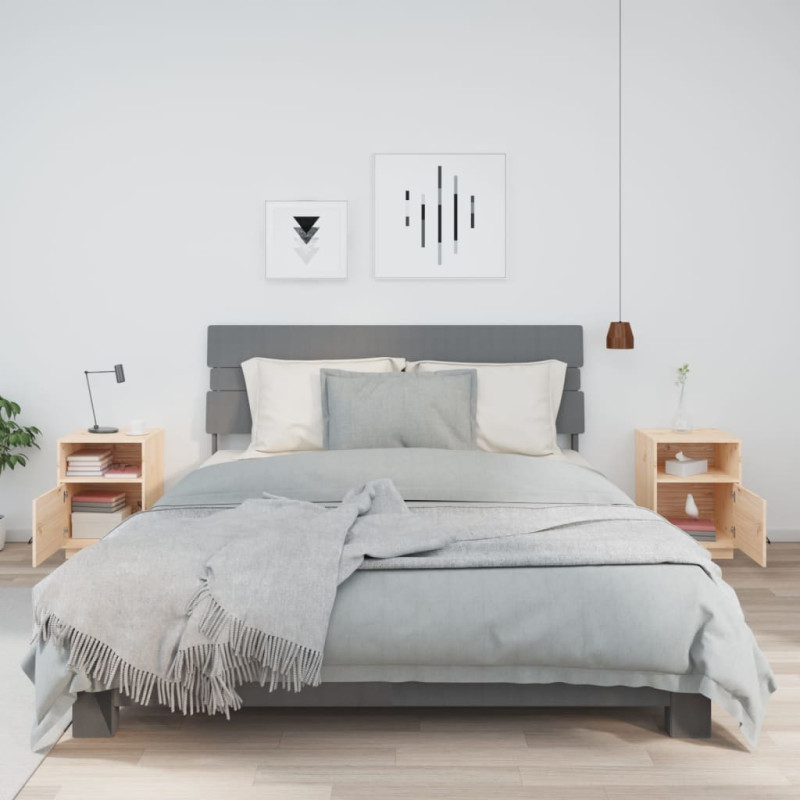 Produktbild för Sängbord 2 st 40x34x55 cm massiv furu