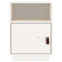 Miniatyr av produktbild för Sängbord vit 40x34x55 cm massiv furu