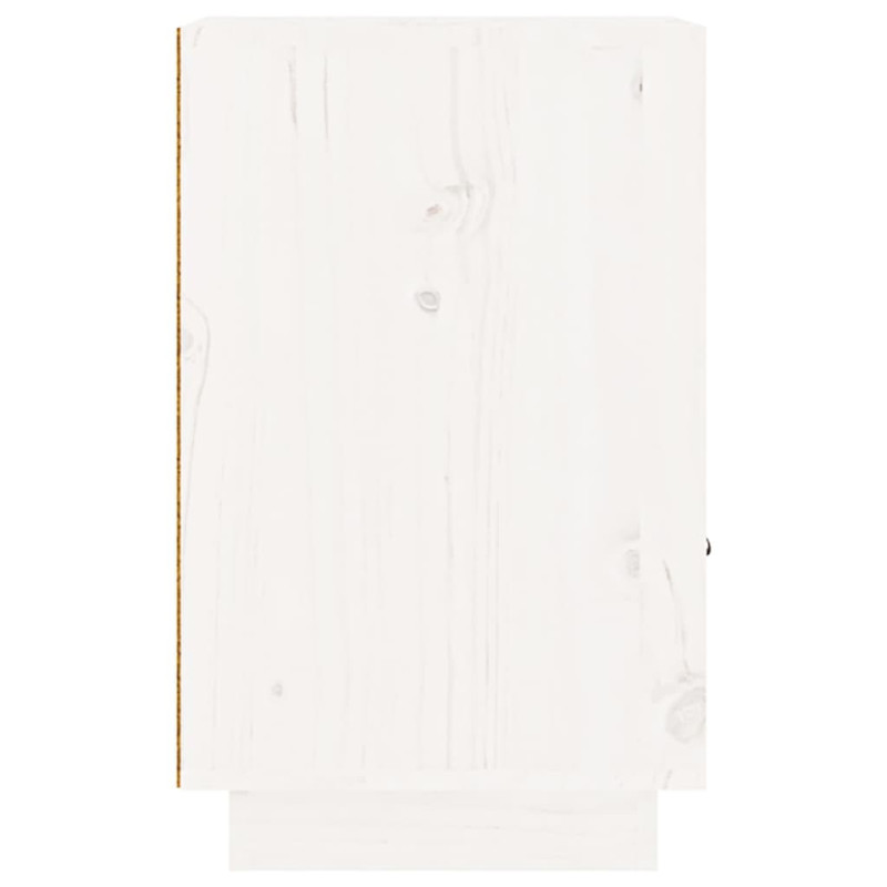 Produktbild för Sängbord vit 40x34x55 cm massiv furu