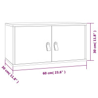 Produktbild för Väggskåp honungsbrun 60x30x30 cm massiv furu