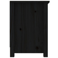 Produktbild för Tv-bänk svart 103x36,5x52 cm massiv furu