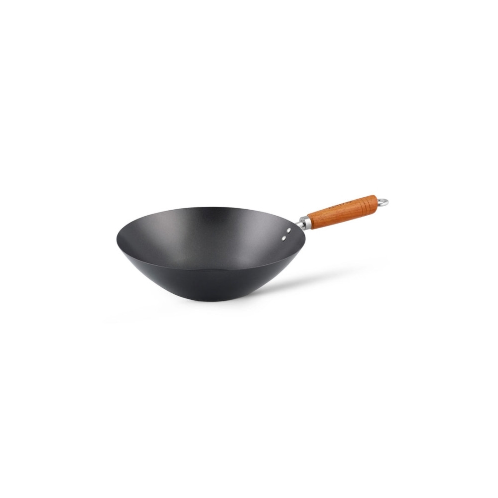 Produktbild för Ken Hom KH331001, Rund, Wokpanna, Svart, Kolstål, Keramiska,...