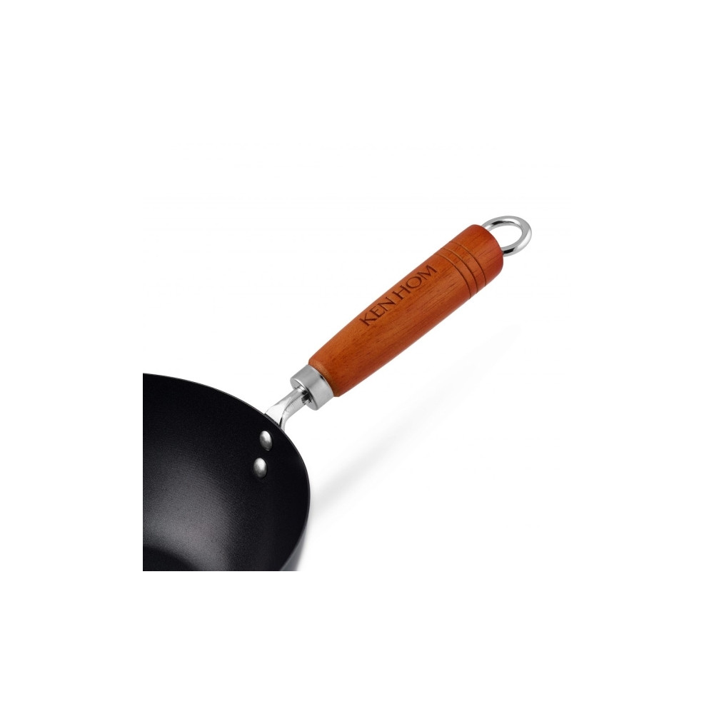 Produktbild för Ken Hom KH331001, Rund, Wokpanna, Svart, Kolstål, Keramiska,...