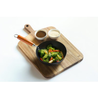 Produktbild för Ken Hom KH331001, Rund, Wokpanna, Svart, Kolstål, Keramiska,...