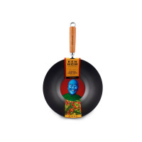 Produktbild för Ken Hom KH331001, Rund, Wokpanna, Svart, Kolstål, Keramiska,...