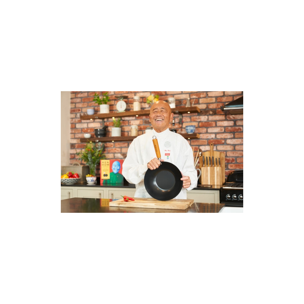 Produktbild för Ken Hom KH331001, Rund, Wokpanna, Svart, Kolstål, Keramiska,...