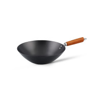 Produktbild för Ken Hom KH331001, Rund, Wokpanna, Svart, Kolstål, Keramiska,...
