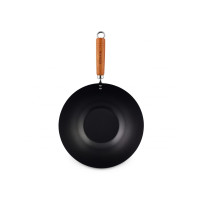 Produktbild för Ken Hom KH331001, Rund, Wokpanna, Svart, Kolstål, Keramiska,...