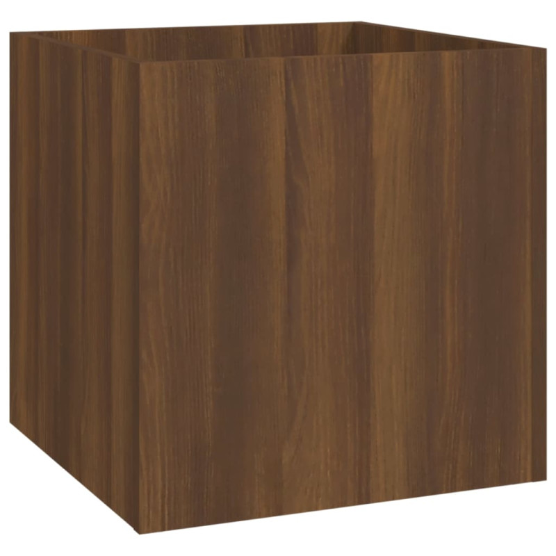 Produktbild för Hallmöbler set brun ek konstruerat trä
