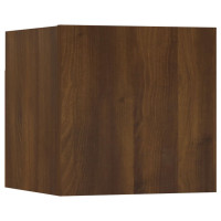 Produktbild för Tv-skåp 8 delar brun ek konstruerat trä