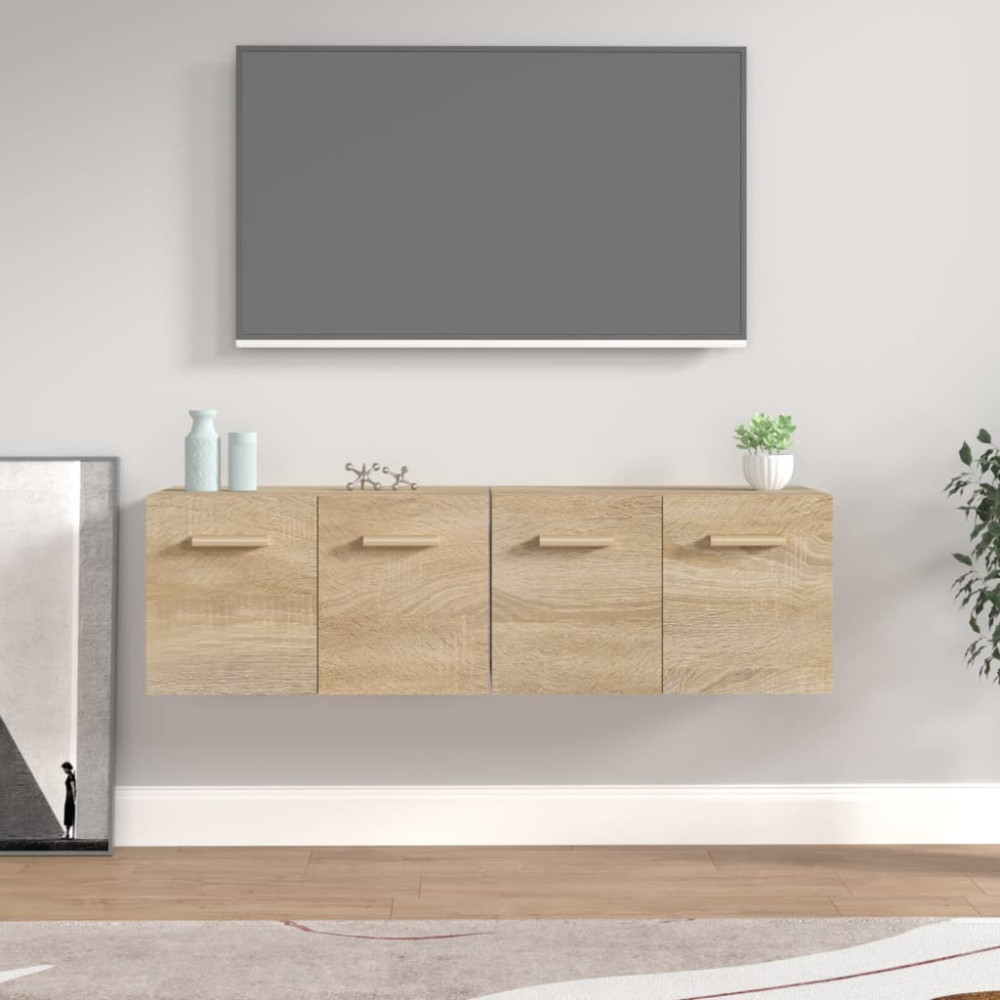 Produktbild för Väggskåp 2 st sonoma-ek 60x36,5x35 cm konstruerat trä