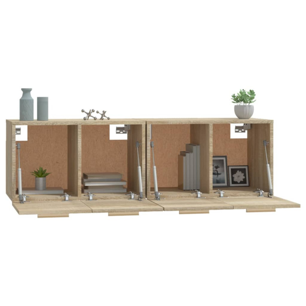 Produktbild för Väggskåp 2 st sonoma-ek 60x36,5x35 cm konstruerat trä