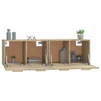 Produktbild för Väggskåp 2 st sonoma-ek 60x36,5x35 cm konstruerat trä