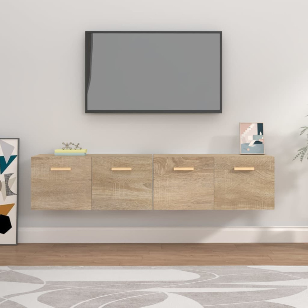 Produktbild för Väggskåp 2 st sonoma-ek 80x35x36,5 cm konstruerat trä