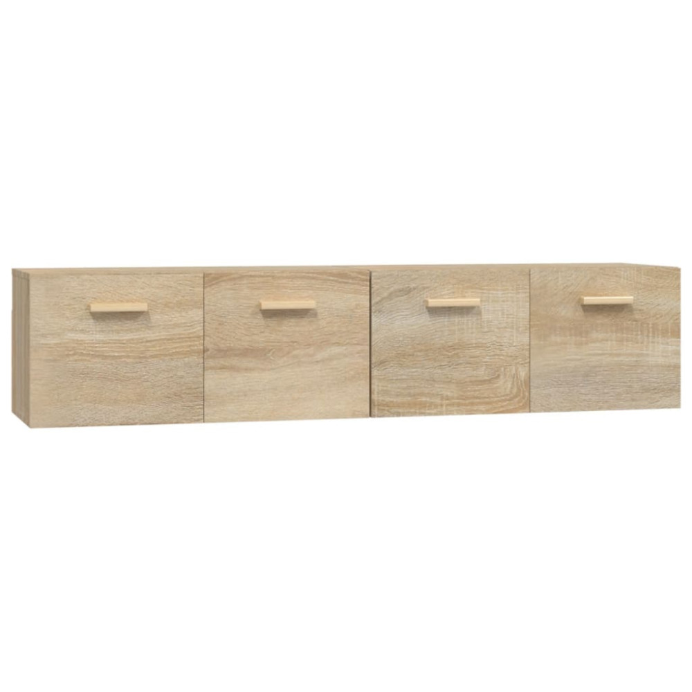 Produktbild för Väggskåp 2 st sonoma-ek 80x35x36,5 cm konstruerat trä