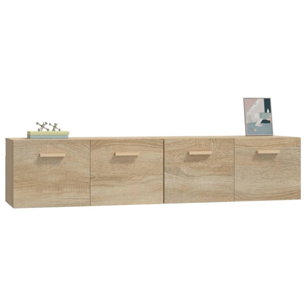 Produktbild för Väggskåp 2 st sonoma-ek 80x35x36,5 cm konstruerat trä