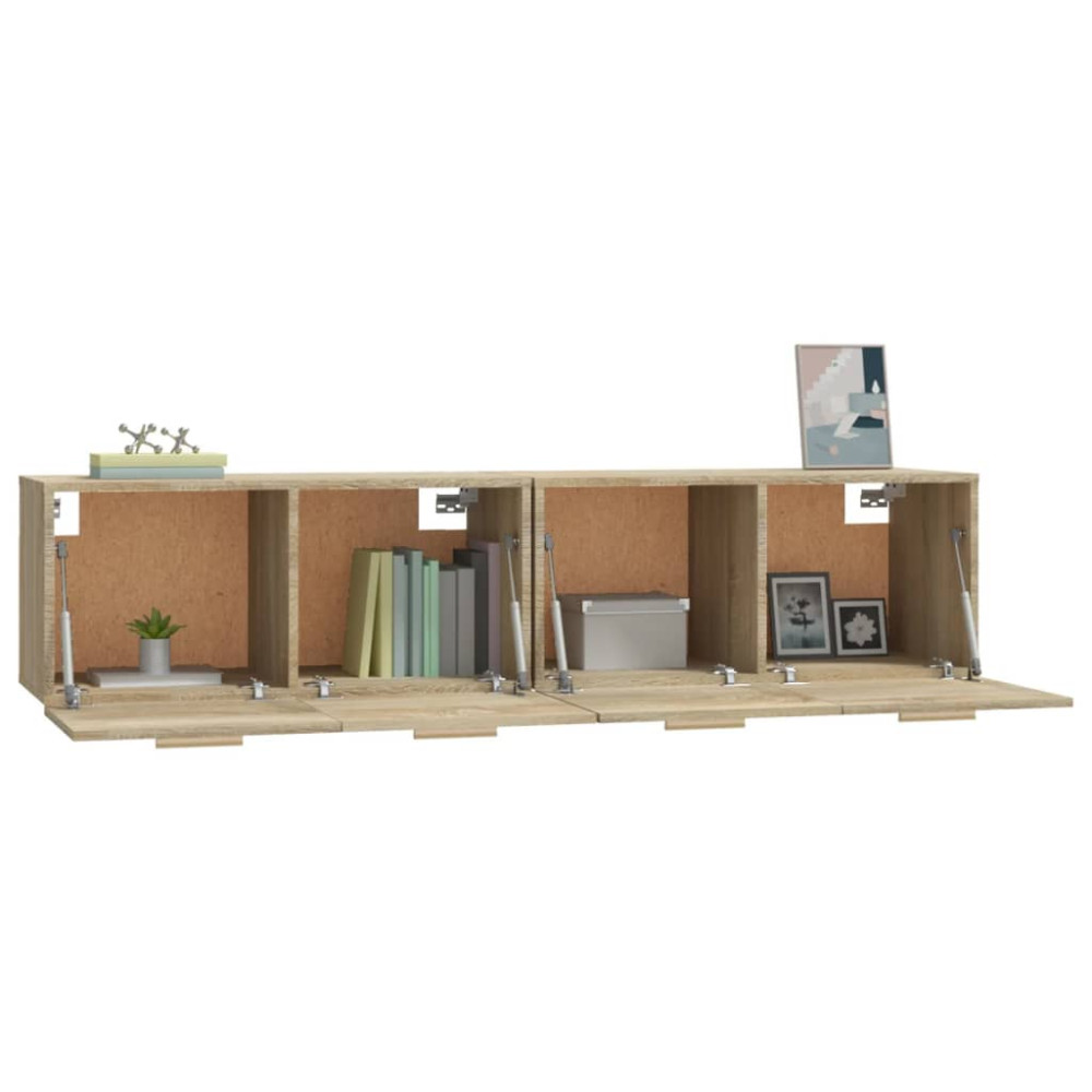 Produktbild för Väggskåp 2 st sonoma-ek 80x35x36,5 cm konstruerat trä
