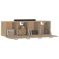 Produktbild för Väggskåp 2 st sonoma-ek 80x35x36,5 cm konstruerat trä