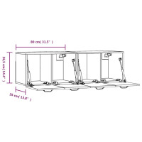 Produktbild för Väggskåp 2 st sonoma-ek 80x35x36,5 cm konstruerat trä