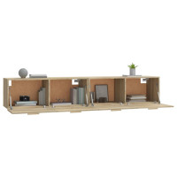 Produktbild för Väggskåp 2 st sonoma-ek 100x36,5x35 cm konstruerat trä