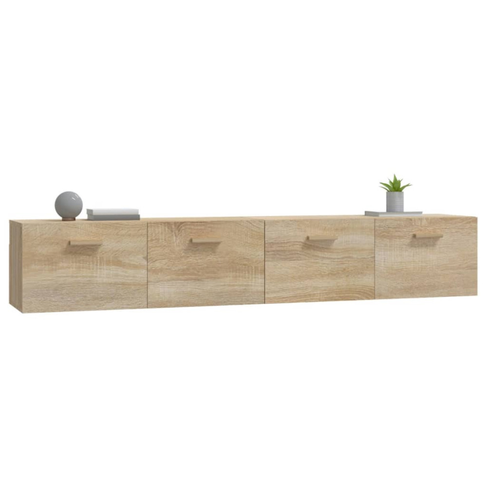 Produktbild för Väggskåp 2 st sonoma-ek 100x36,5x35 cm konstruerat trä