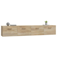Produktbild för Väggskåp 2 st sonoma-ek 100x36,5x35 cm konstruerat trä