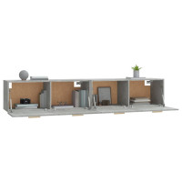 Produktbild för Väggskåp 2 st betonggrå 100x36,5x35 cm konstruerat trä