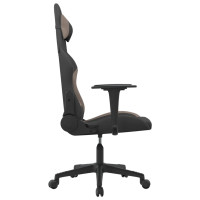 Produktbild för Gamingstol med massage svart och taupe tyg