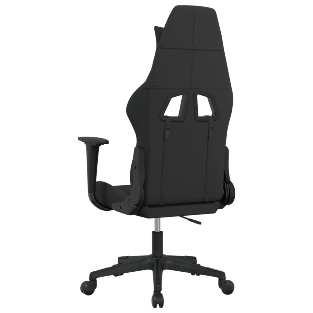 Produktbild för Gamingstol med massage svart och taupe tyg