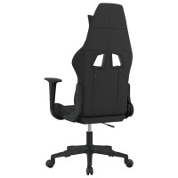 Produktbild för Gamingstol med massage svart och taupe tyg