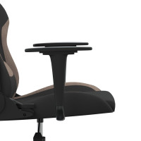 Produktbild för Gamingstol med massage svart och taupe tyg