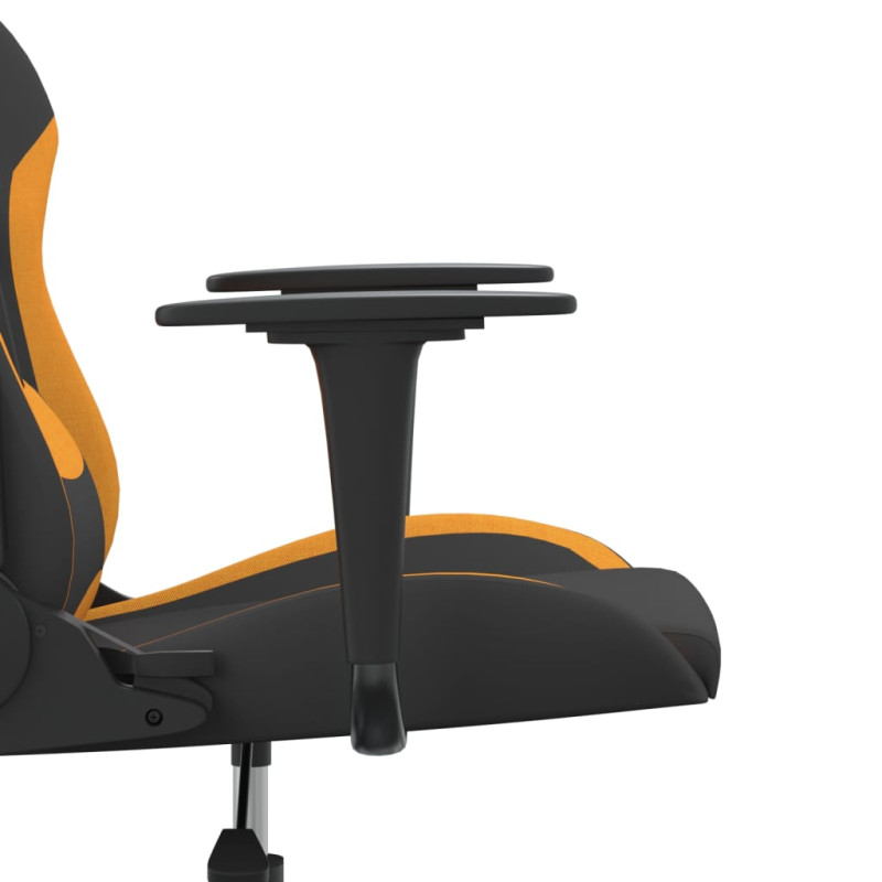 Produktbild för Gamingstol med massage svart och orange tyg