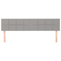 Produktbild för Sänggavlar ljusgrå 200x5x78/88 cm tyg