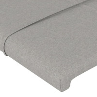 Produktbild för Sänggavlar ljusgrå 200x5x78/88 cm tyg