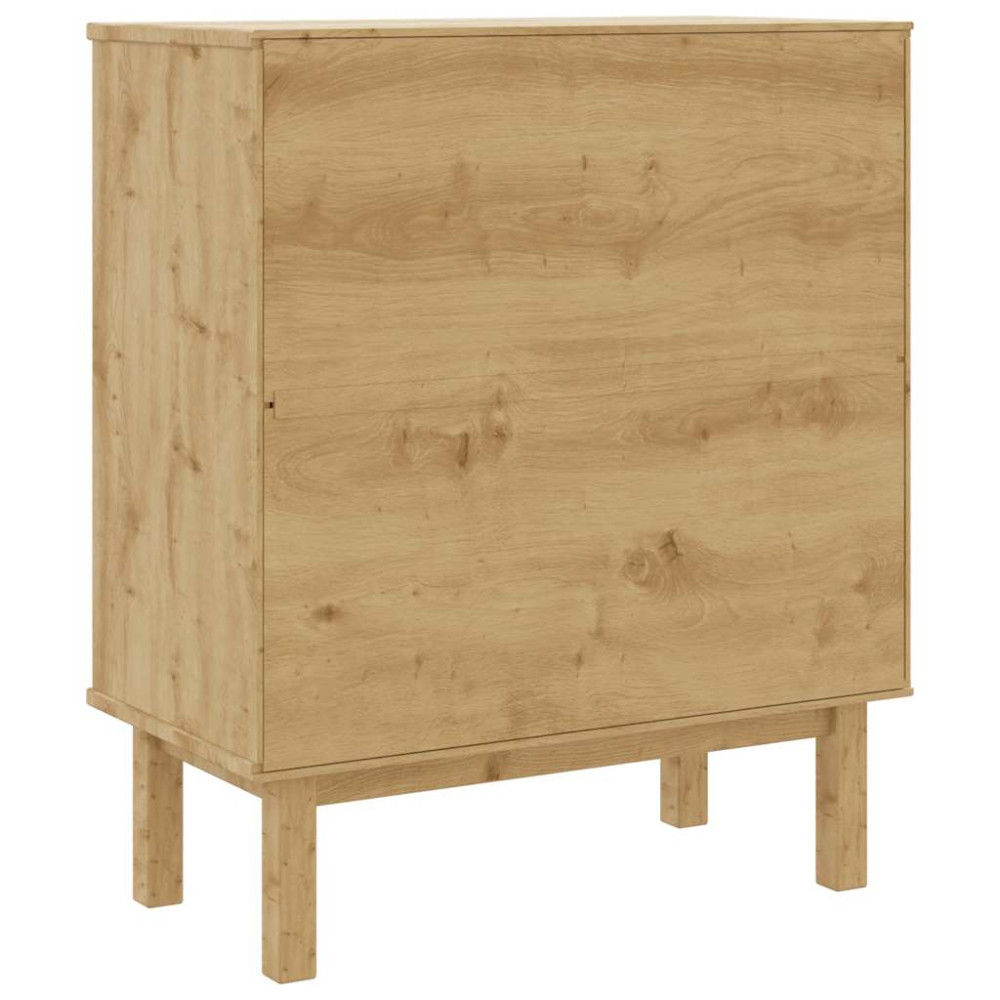 Produktbild för Byrå OTTA brun&grå 76,5x39,5x90cm massiv furu