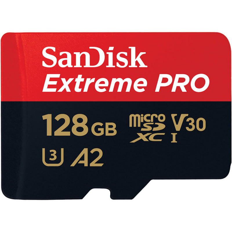 Produktbild för MicroSDXC Extreme Pro 128GB 200MB/s A2 C10 V30 UHS-I