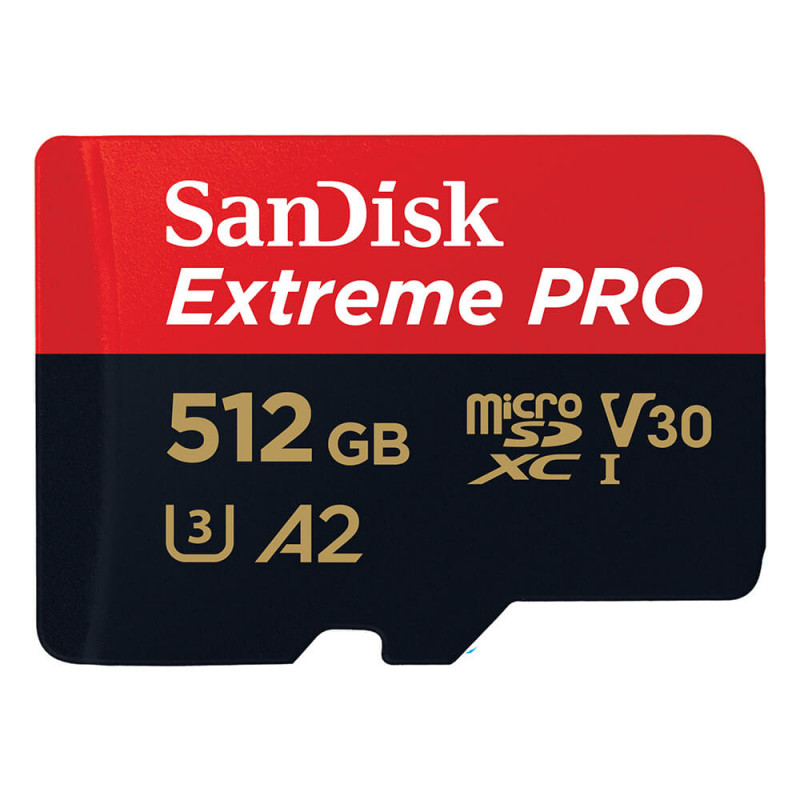 Produktbild för MicroSDXC Extreme Pro 512GB 200MB/s A2 C10 V30 UHS-I