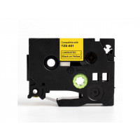 Produktbild för Tape 24mm TZe-651 svart på gul