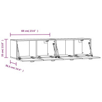 Produktbild för Väggskåp 2 st högglans vit 60x36,5x35 cm konstruerat trä