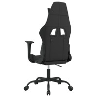 Produktbild för Gamingstol med massage svart och taupe tyg