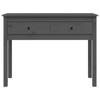 Produktbild för Konsolbord grå 100x35x75 cm massiv furu