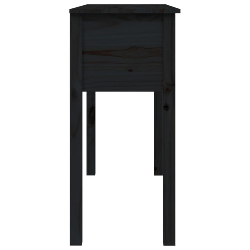 Produktbild för Konsolbord svart 100x35x75 cm massiv furu